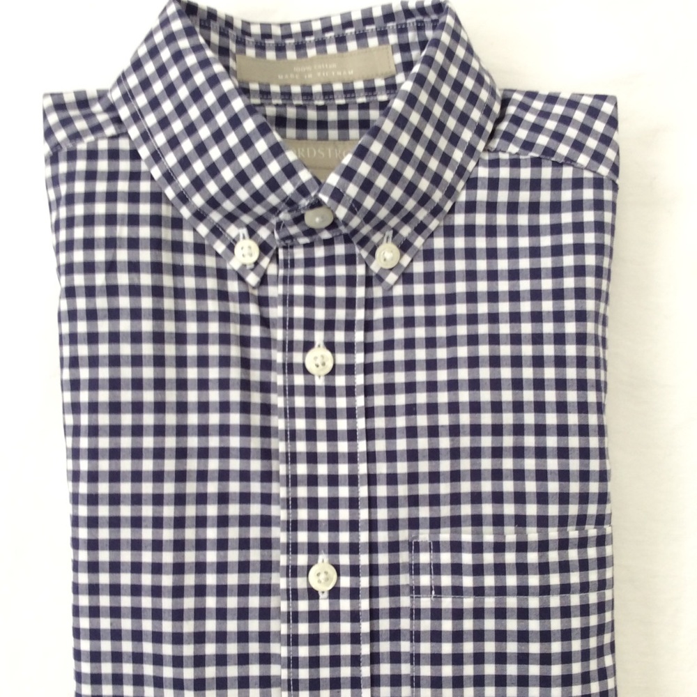 Nordstrom Boys 8, Navy blue button down shirt